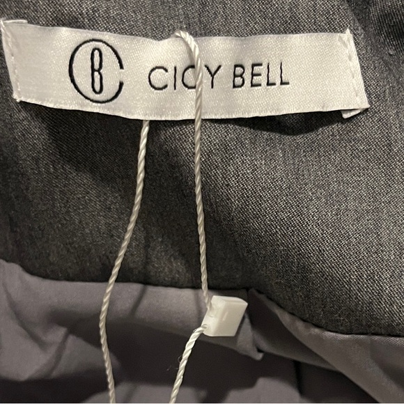 CICY BELL Dark Grey One Button Blazer Womens Size Large New with tags - Picture 3 of 5